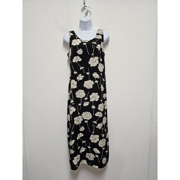 Darian Petites Vintage Black Floral Dress Small 10P - Picture 5 of 8